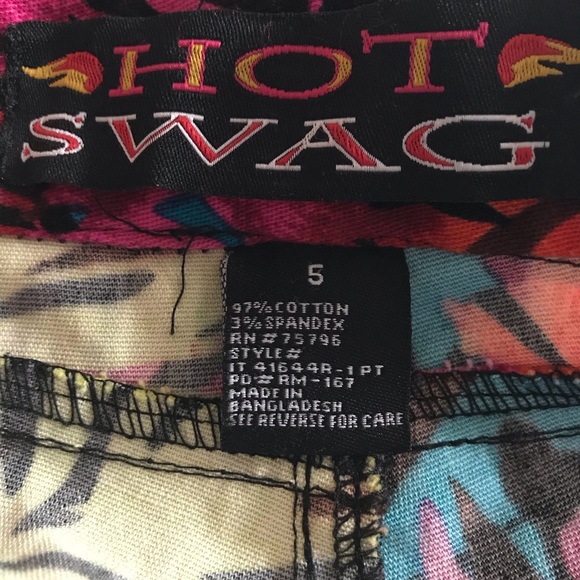 Hot Swag Vibrant Palm Frond Pants - Picture 6 of 6